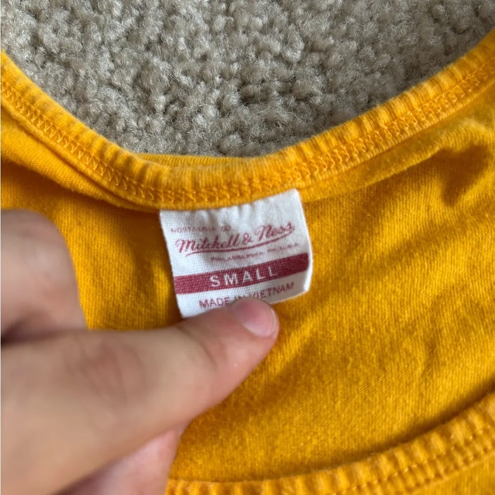 Michigan Y2K 2000 Mitchell & Ness Michigan Wolverines Tank Top Gold mascot small Yellow - Image 2