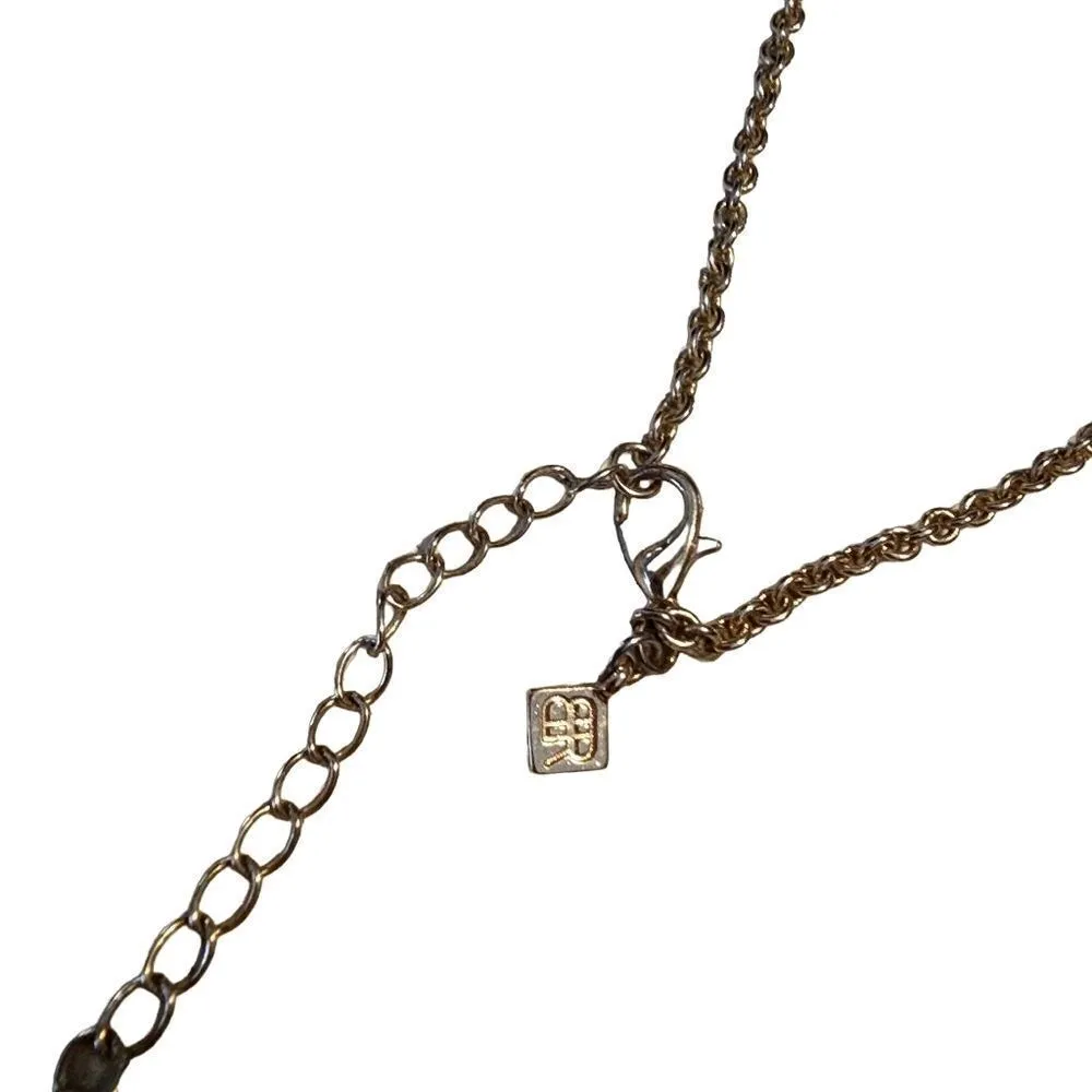 Banana Republic Gold, Orange, & White Reversible Necklace - Image 5