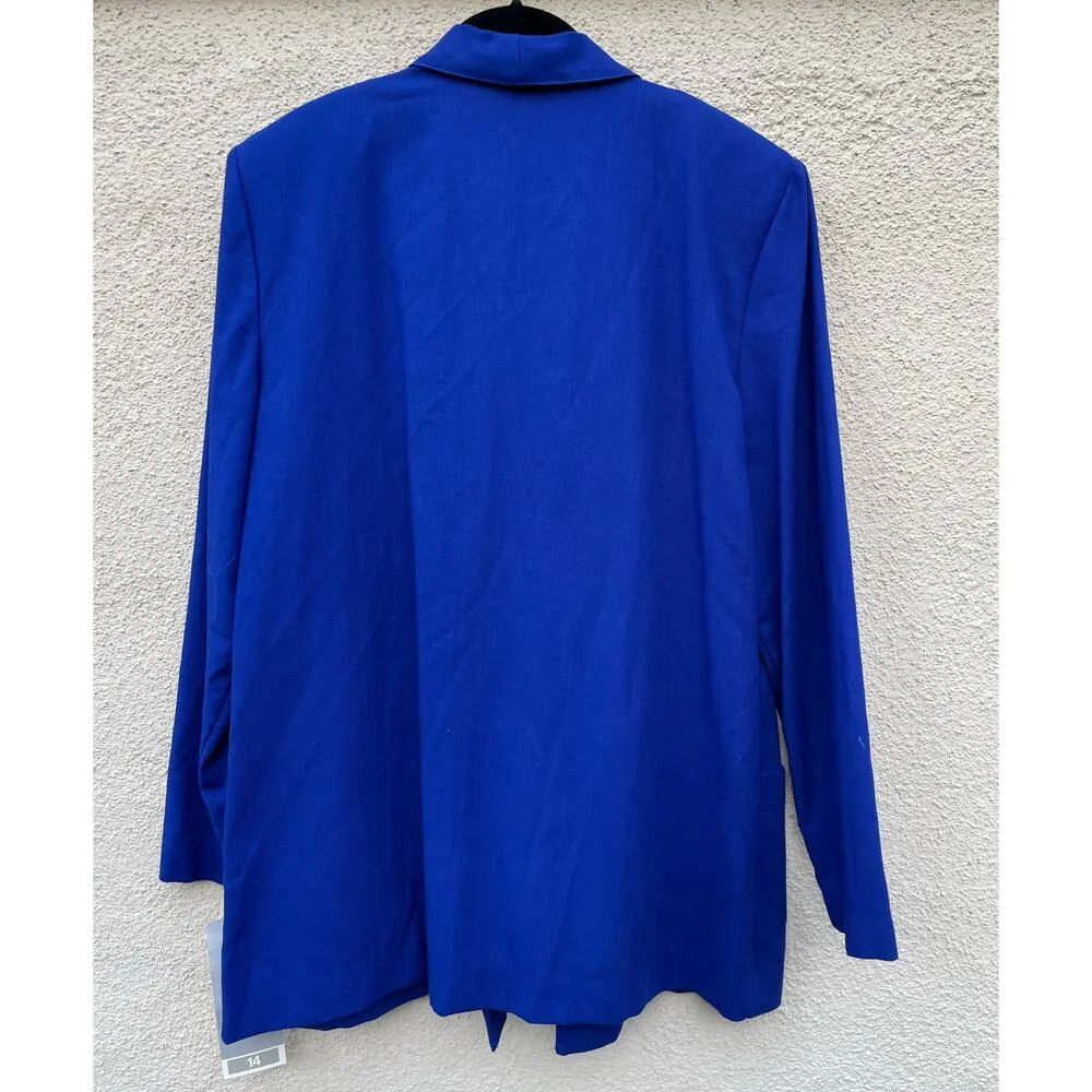 Vintage McNaughton Wear Blue Blazer 14 1980s 1990s - Image 5