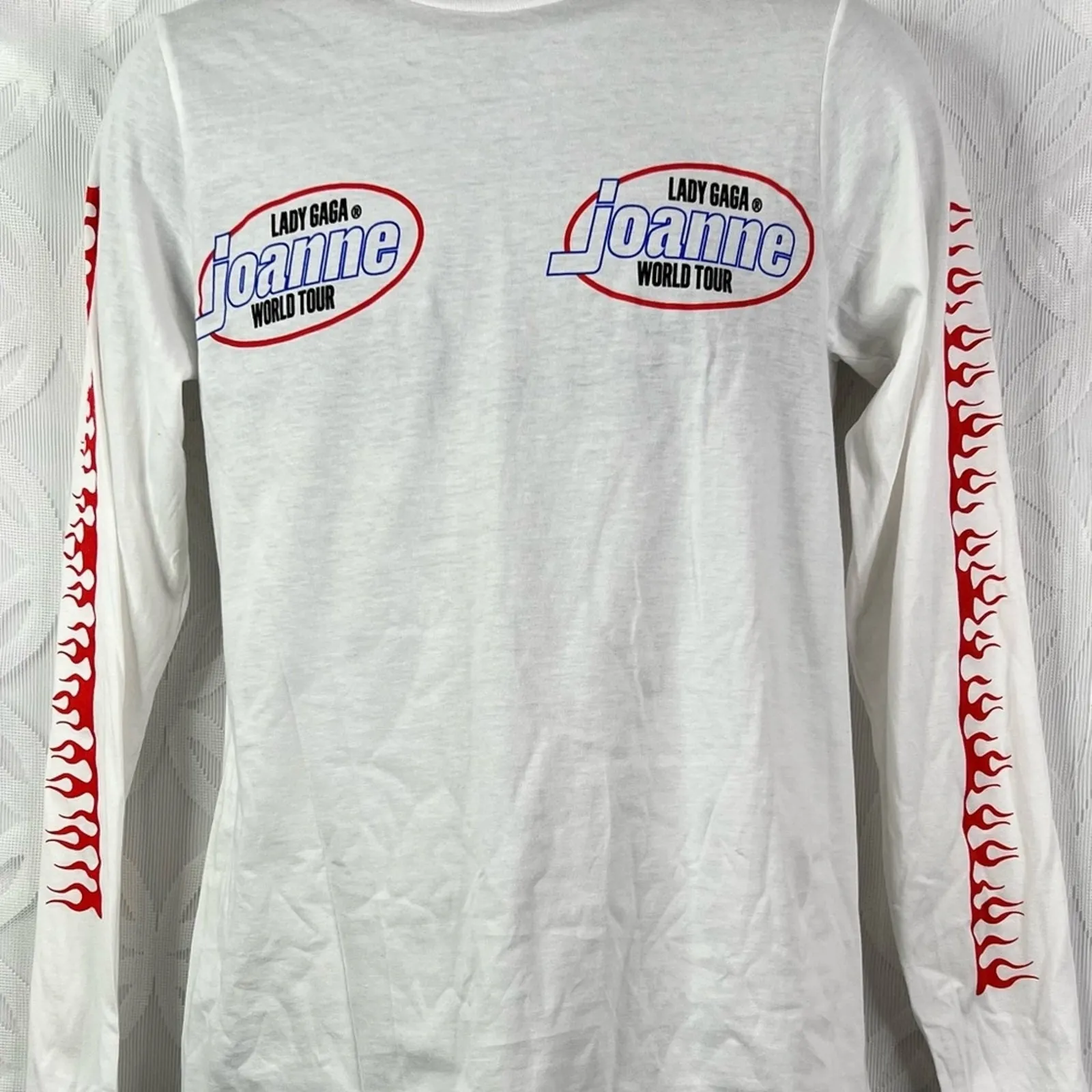 Lady Gaga Joanne World Tour 2017 Concert Unisex Long Sleeve Tee Size S NWOT White - Image 5