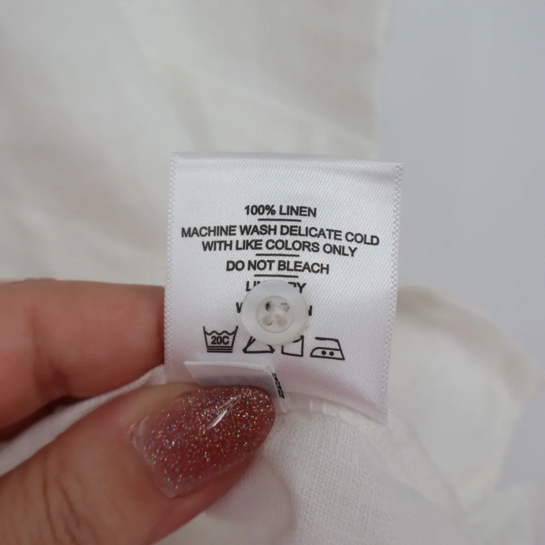 American Giant Sleeveless Linen Tank Top Size M Made In USA White Size M - Image 3