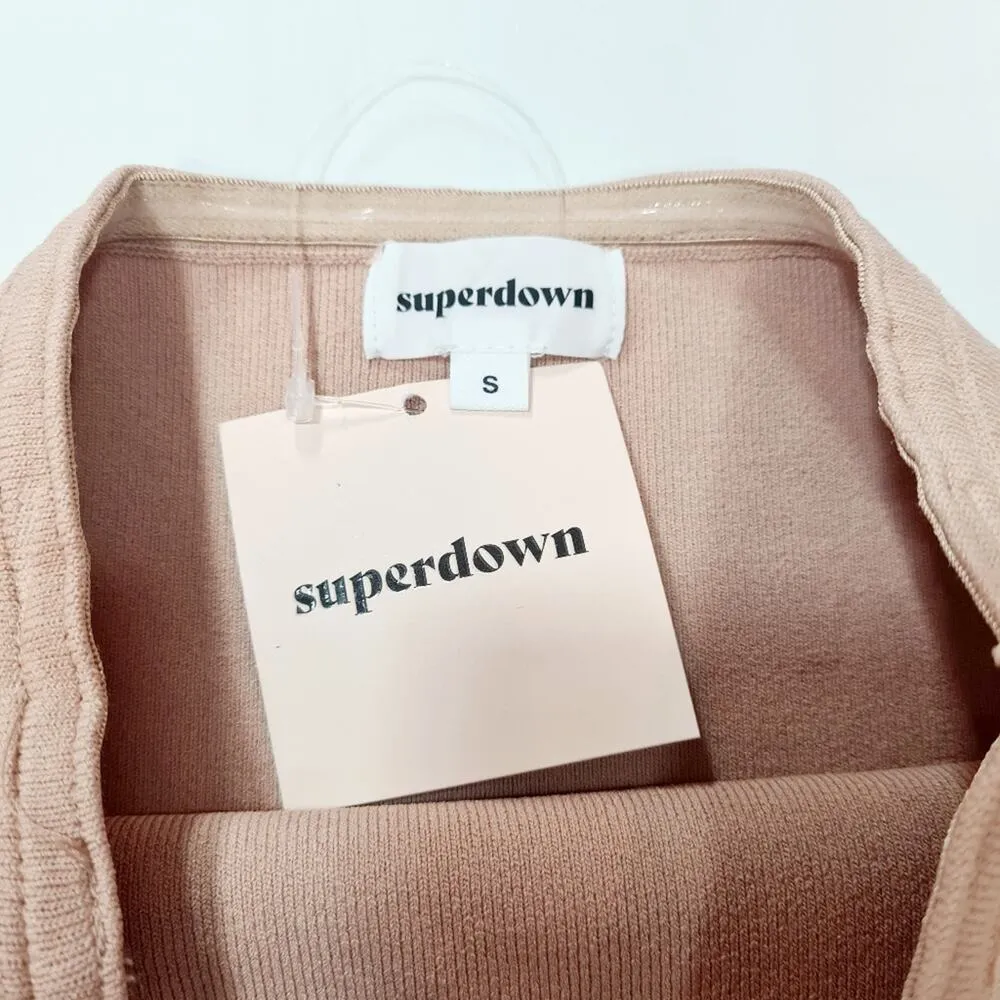 Superdown Perla Ombre Mini Dress in Nude Ombre Small - Image 5