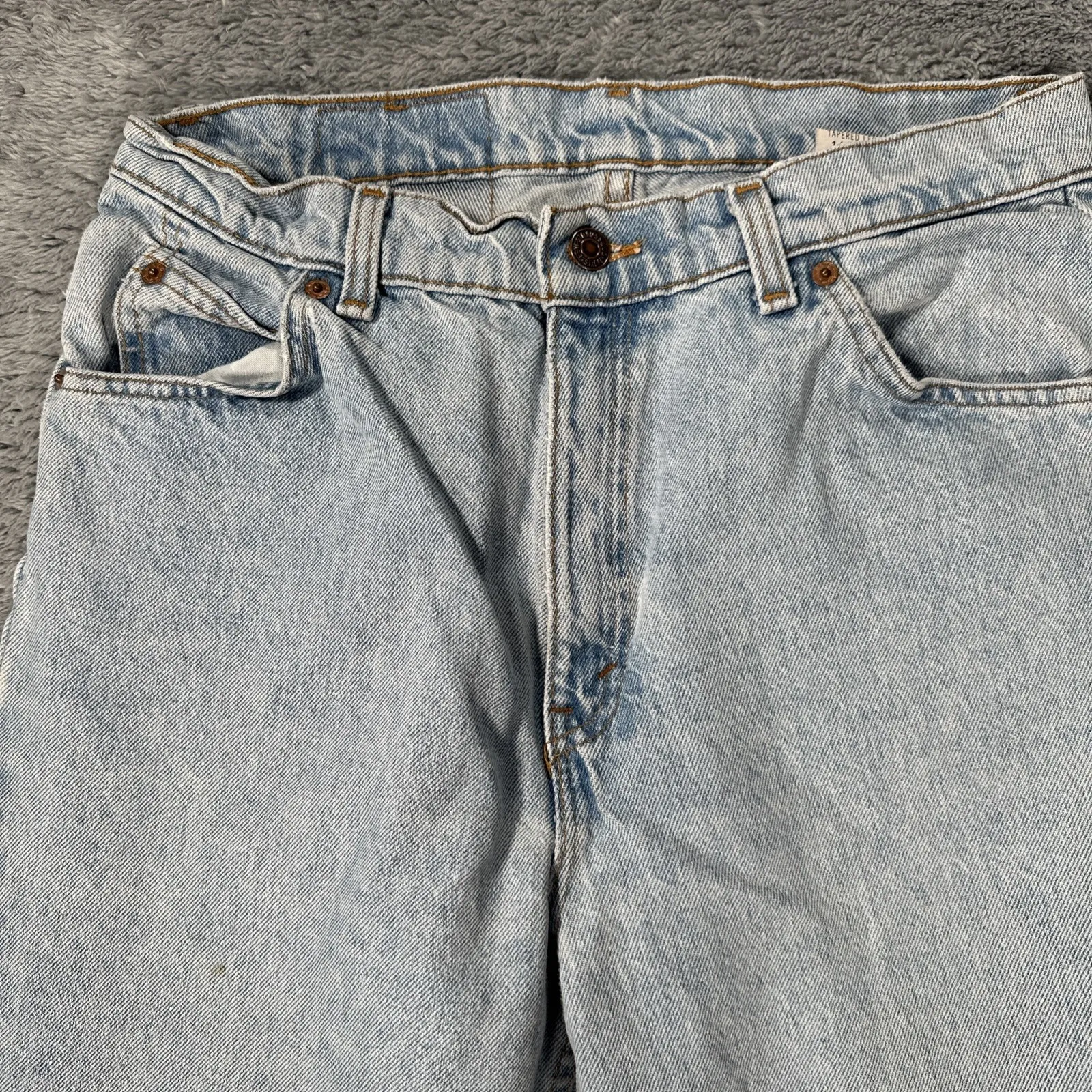 VTG Levi's Jeans Womens Size 14 Medium Blue 15921 921 Tapered Leg Orange Tab 30 - Image 9