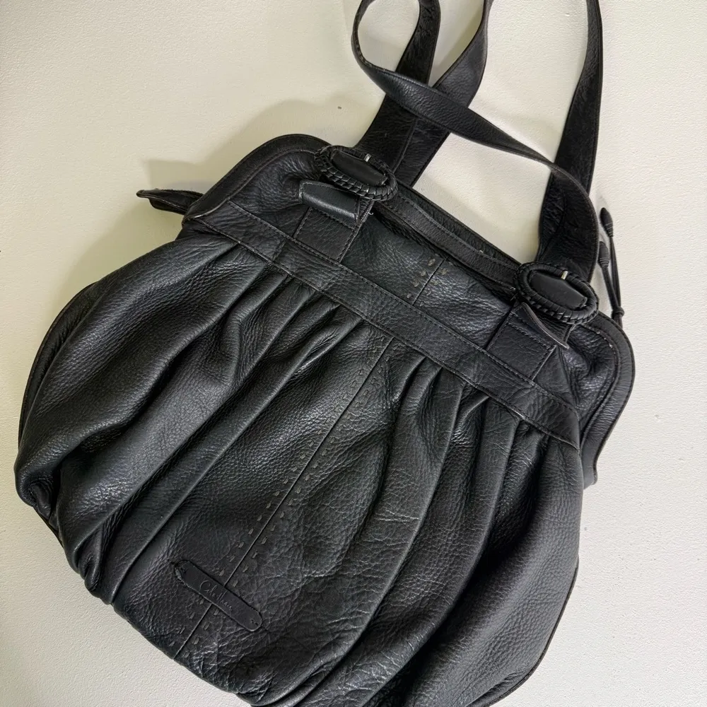 Cole Haan Black Brown Boho Shoulder Bag Purse - Image 11