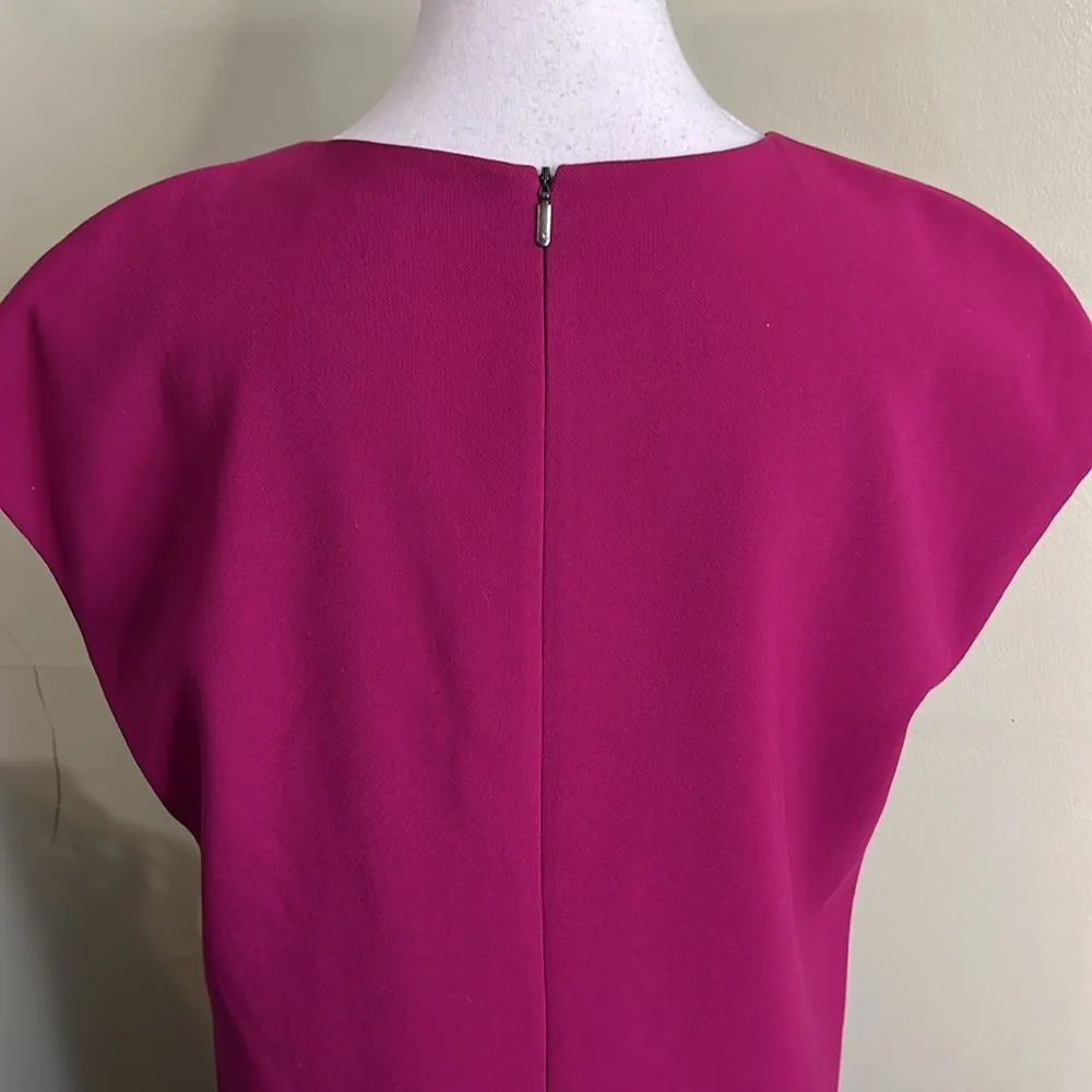 Trina Turk crepe cap sleeve Pink shift Dress - Image 12