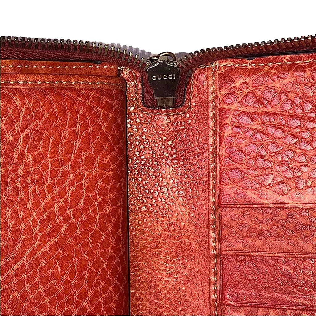 GUCCI Guccissima GG Leather Bamboo Tassel Full Zip Continental Wallet - Image 6