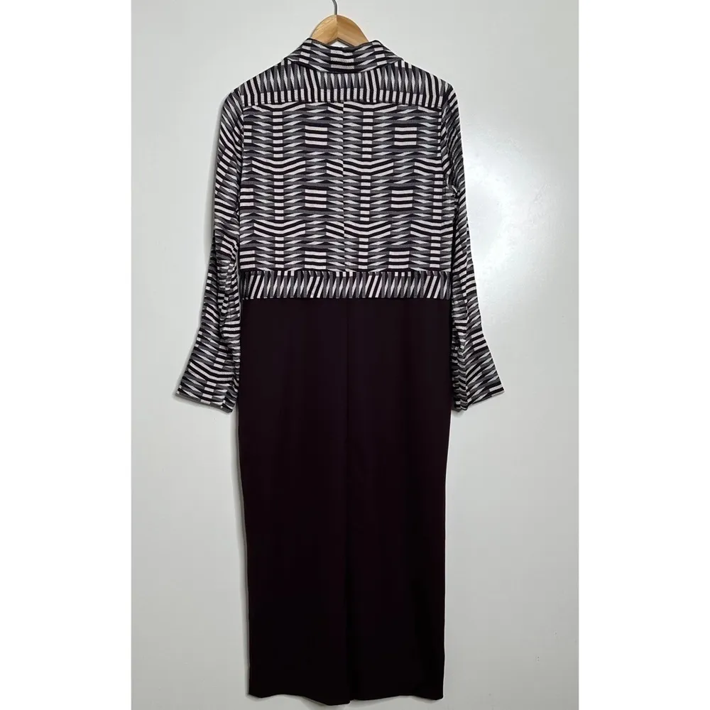 Piazza Sempione Wool Blend Long Sleeve Dress Size EU 40 - Image 9