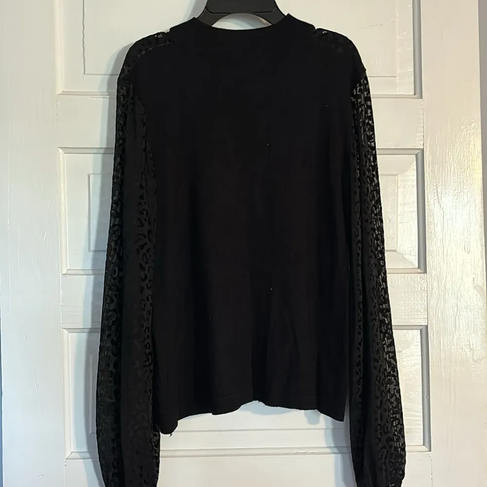 August Silk Sheer Leopard Turtleneck - Image 6