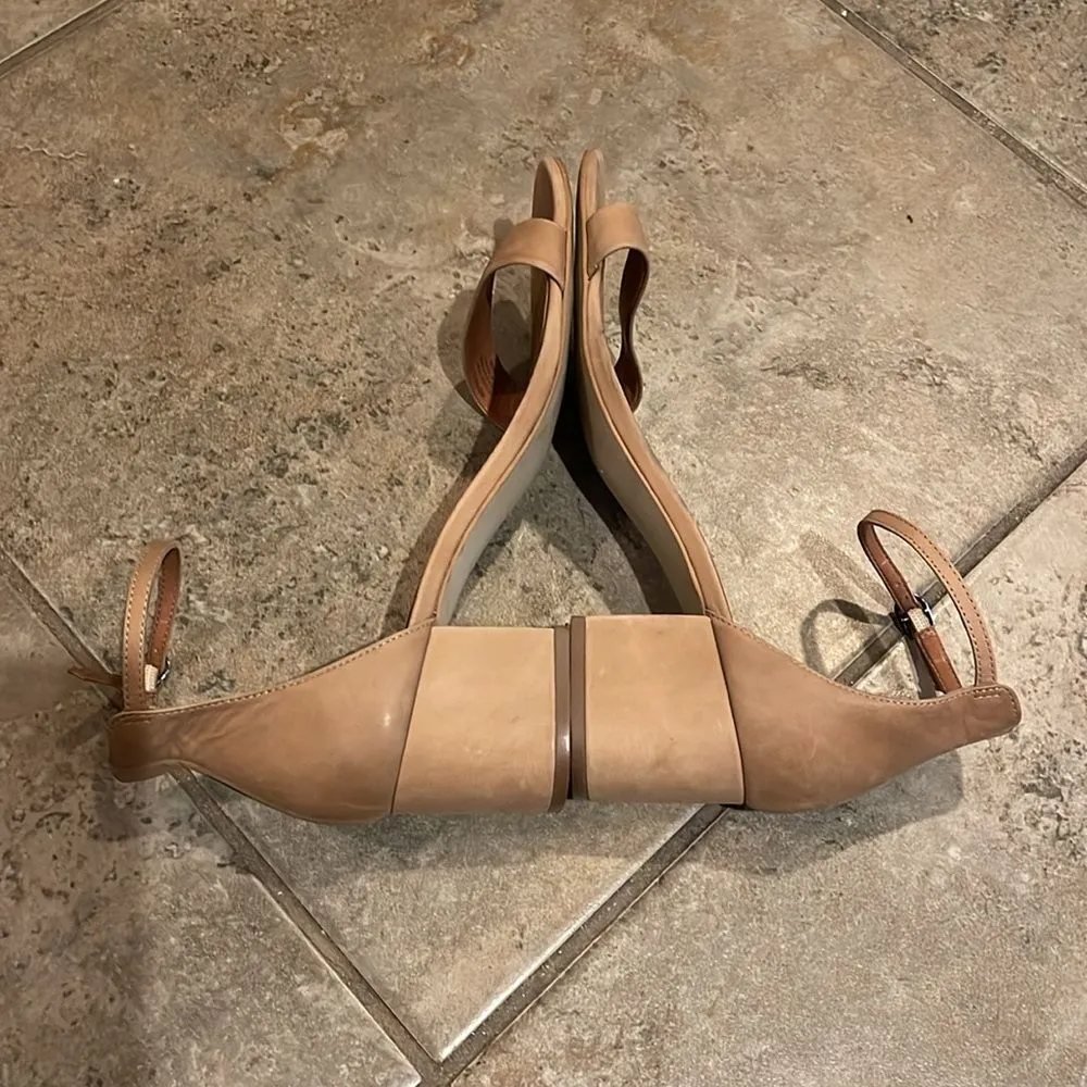 Steve Madden Irenee Tan Leather Heeled Sandal Shoes Womens Size 9 Ankle Strap - Image 7