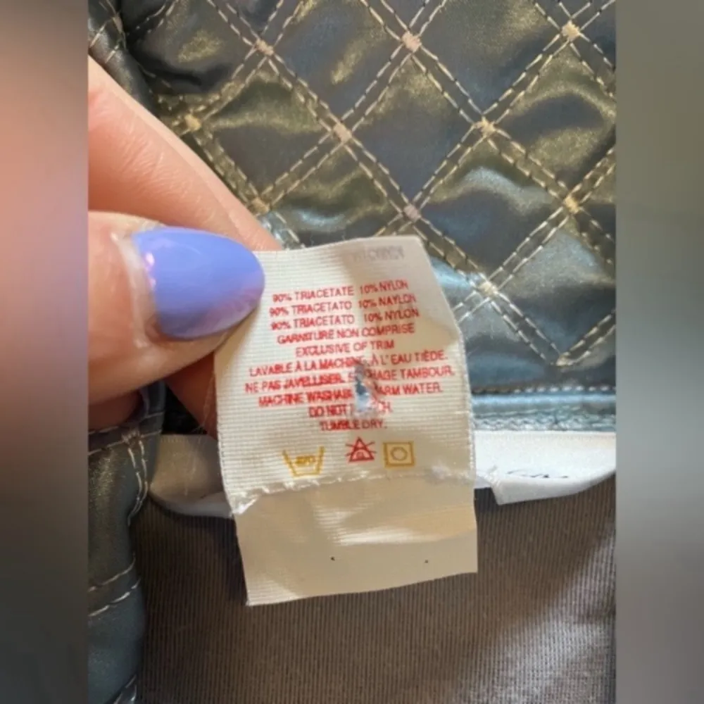 Vintage Diamond Tea Long Robe Purple Size M - Image 5