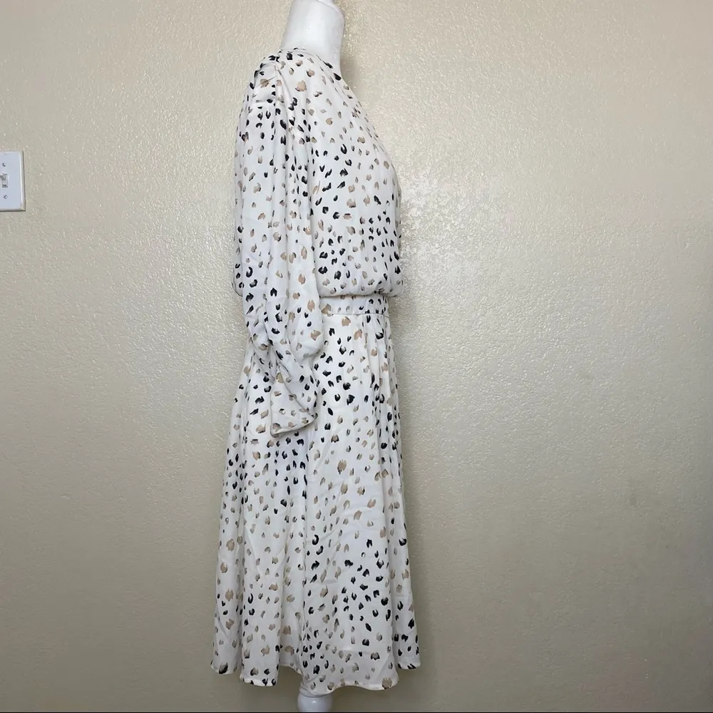 Habitual Arabella Printed Wrap Dress in Gardenia Animal Dot Size Medium NWT - Image 10