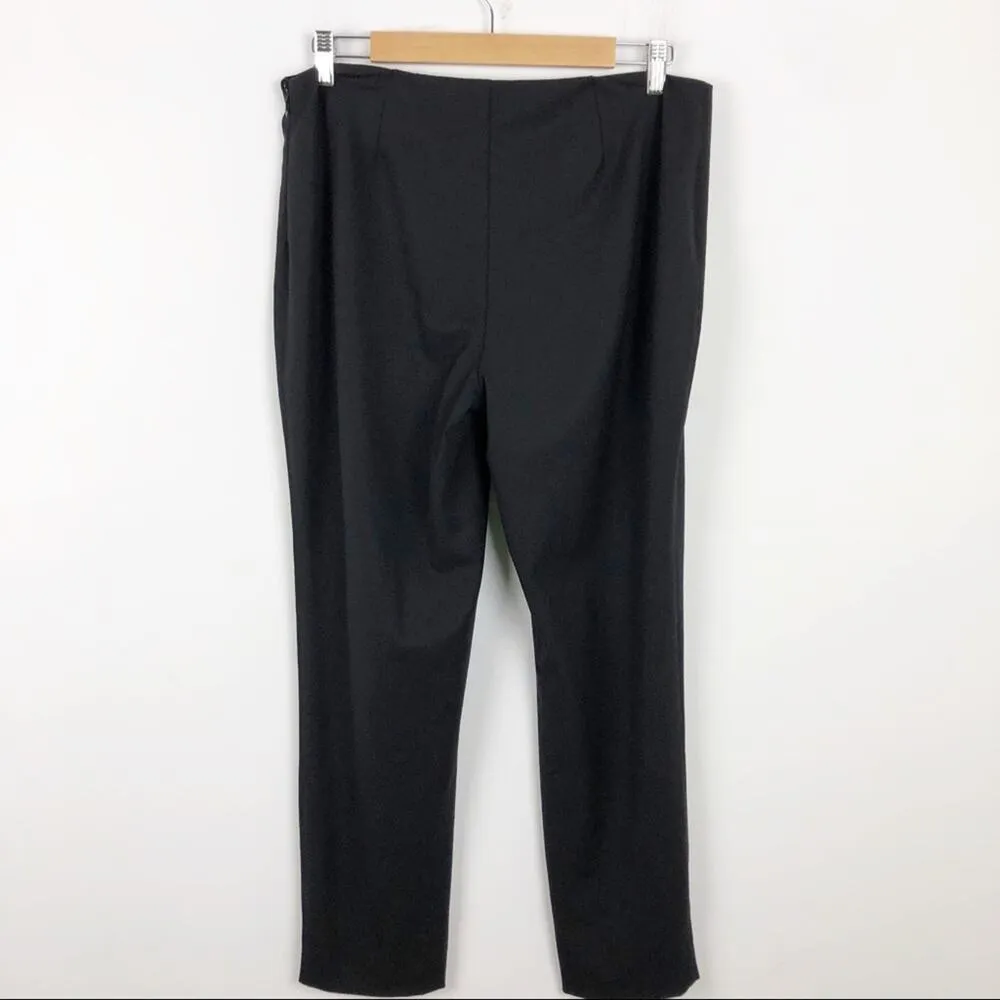 Ralph Lauren Black Label Pants Black  Side Zipper Wool Work Office Classic 12 - Image 6