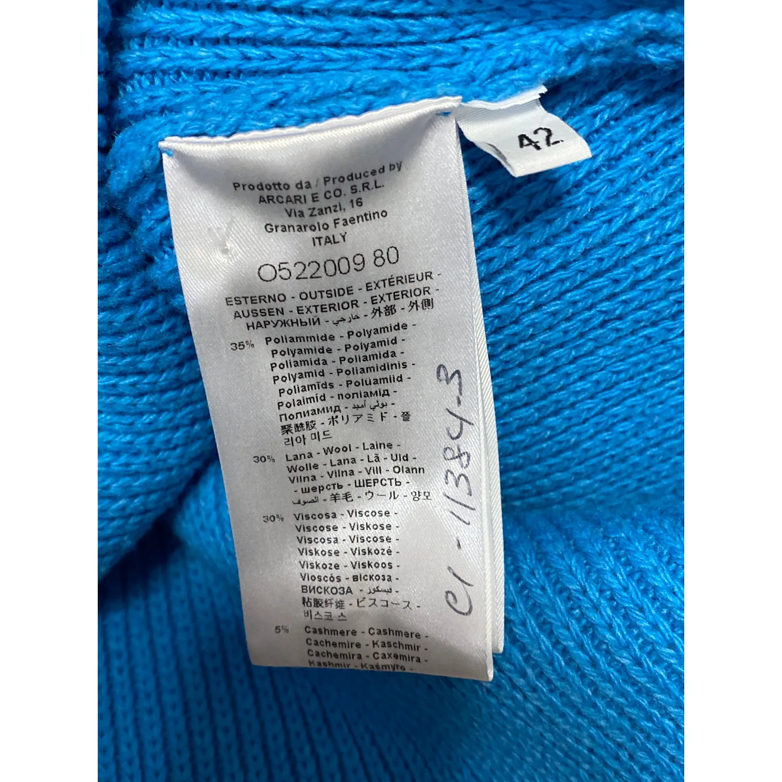 AVN Women's Blue Sleeveless V Neck Knit Boxy Crop Tank Sweater Vest Top Size 12 - Image 5