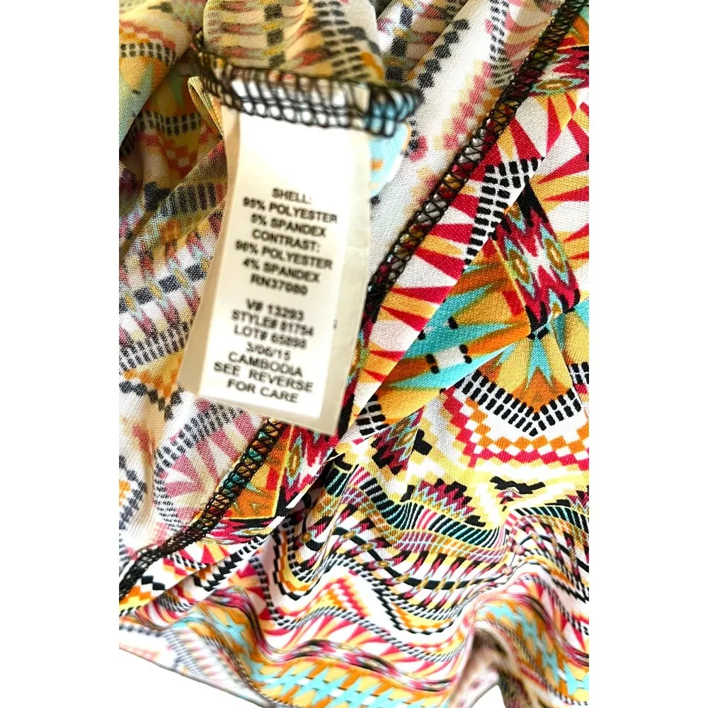 Cato Fashions SUN DRESS 14/16 Womens Sleeveless Swing Multi Color Zig Zag - Image 7