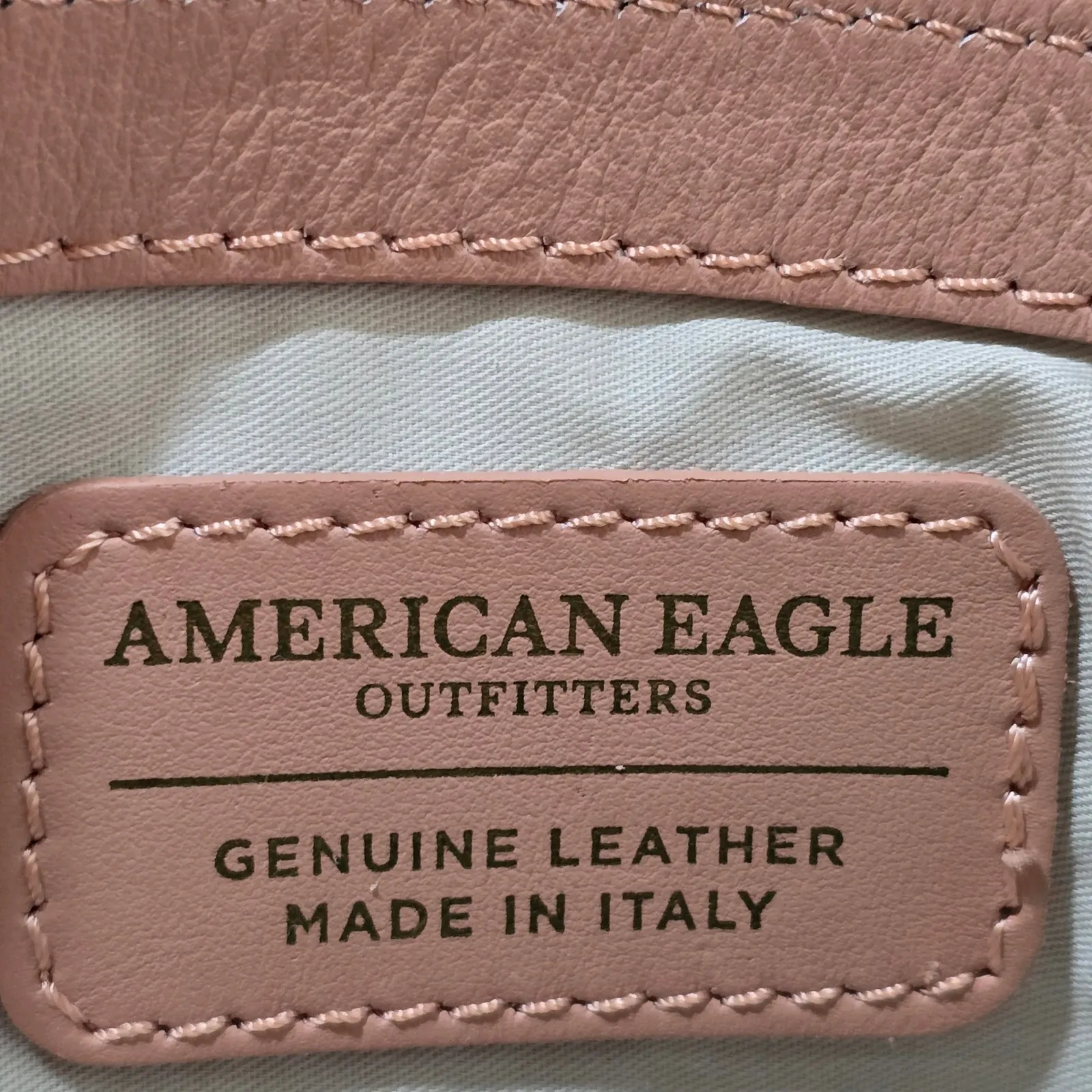 American Eagle Outfitters Italian Leather Crossbody Bag Blush Pink Tassel  Boho - Image 4