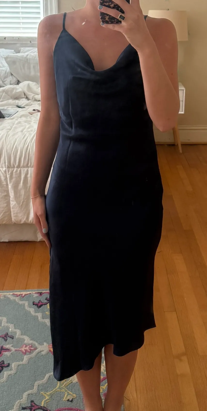 Navy Midi Dress - Image 2