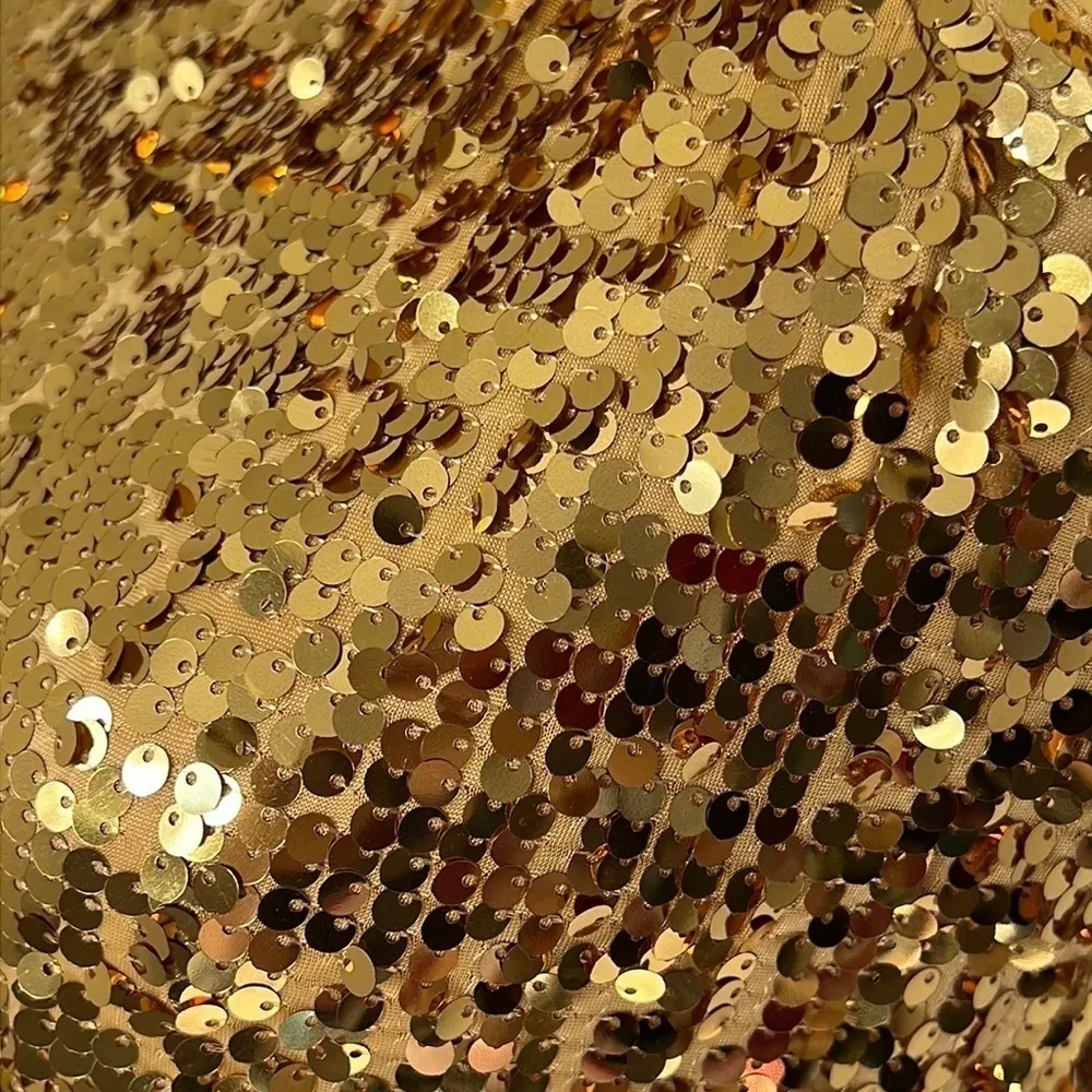 Gold Sequin Crop Top Size undefined - Image 4