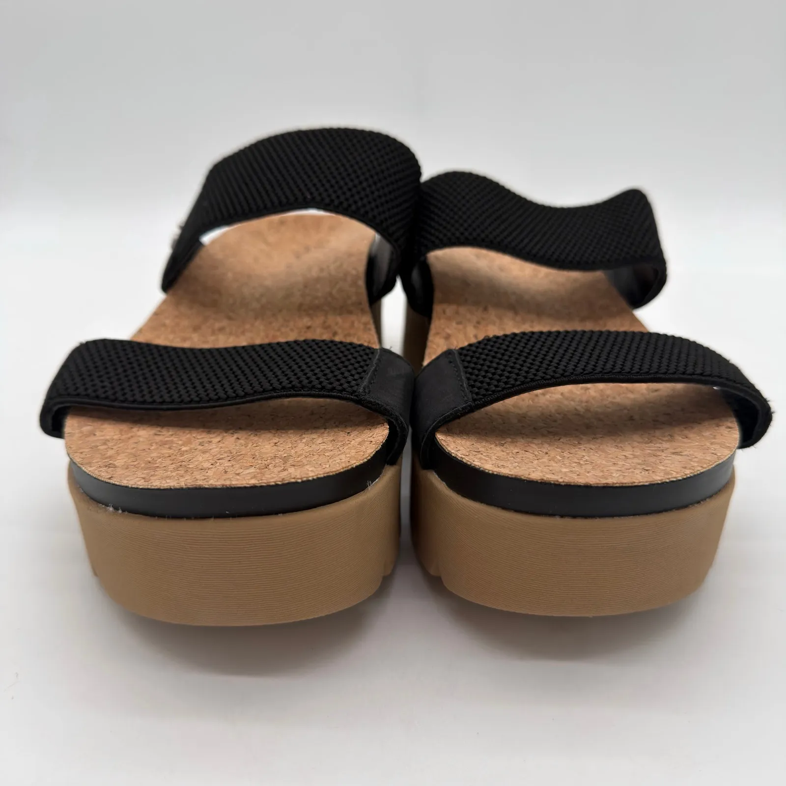 Kura Loma Tila Casual Comfort Support Vacation Black Tan Sandal Platform 8 - Image 4