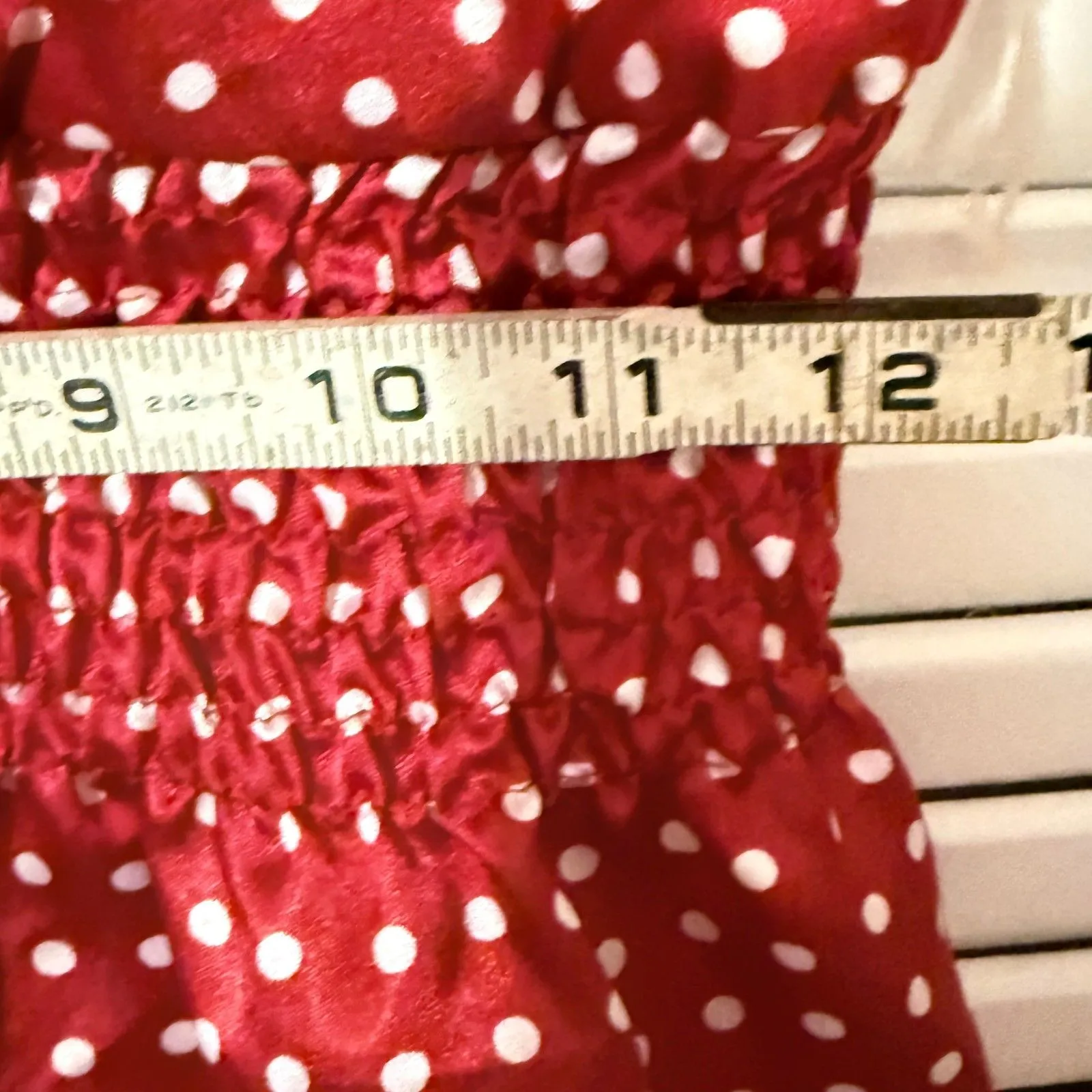 Wet Seal VTG Y2K Coquette Red Polka Dot Satin 90s Babydoll Dress Size Medium - Image 11