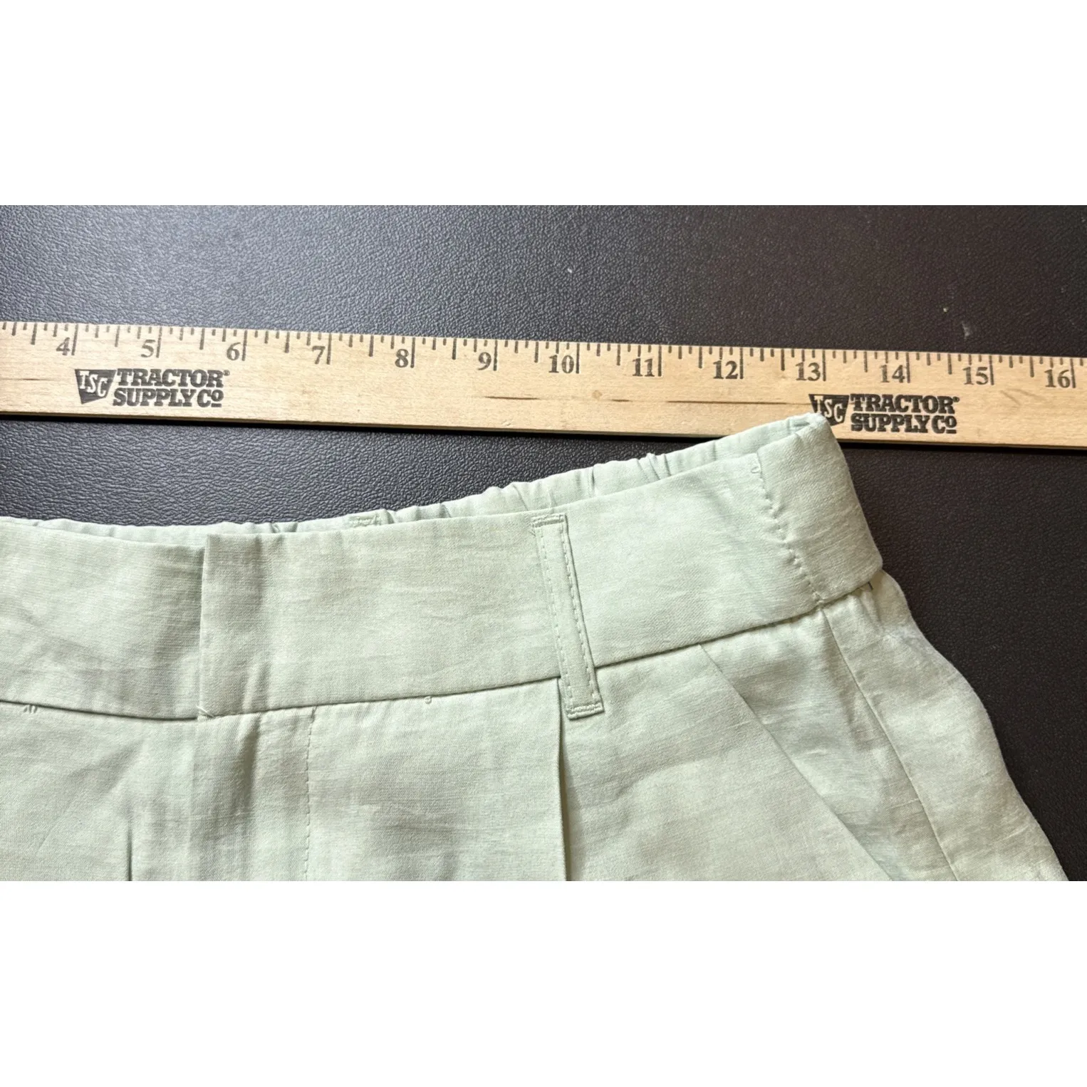 Zara Womens Small Mint Green High Waisted Shorts 2.5" Inseam Pockets Preppy - Image 8
