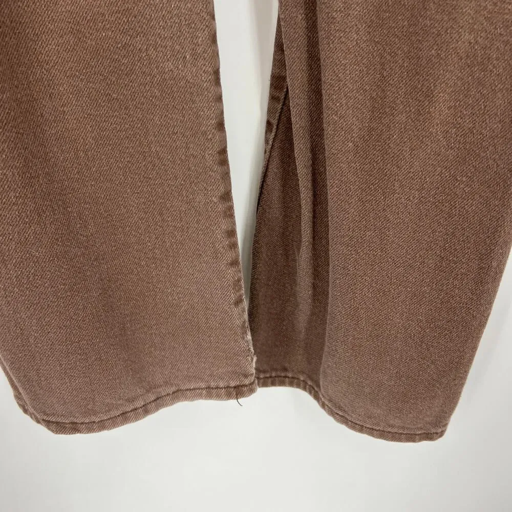 S.O.N.G. Juniors 7 / Regular 28 Brown 90s Boyfriend Cargo Jeans High Rise - Image 9