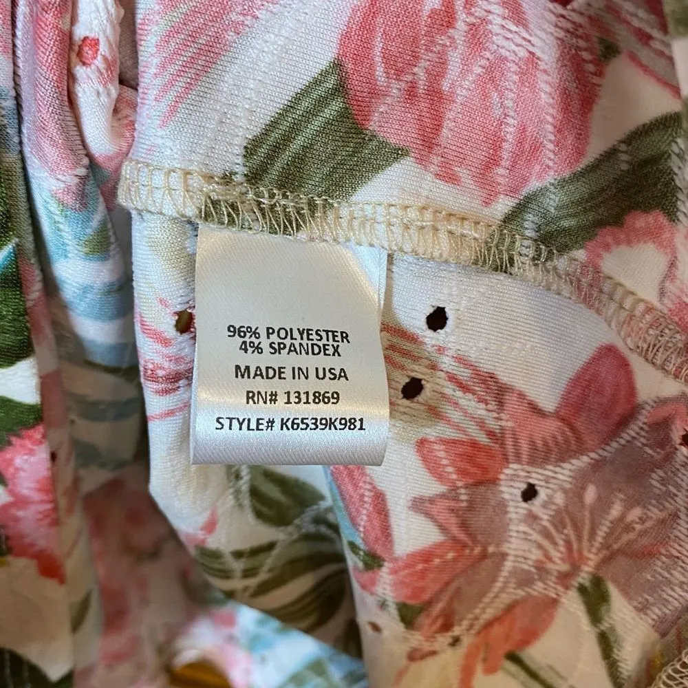 Evolutionary Floral Eyelet Babydoll Dress​ Red Size L - Image 7