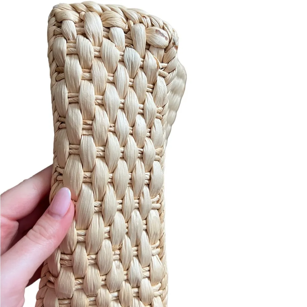 Beaded Woven Straw Bag Y2K - Image 3