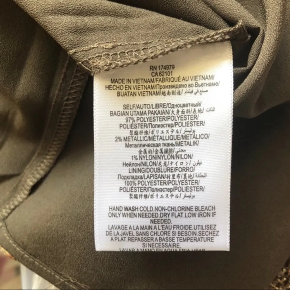 BCBG Lace-Up Back Mini Dress in Brown/Beige, Size S New w/Tag - Image 8