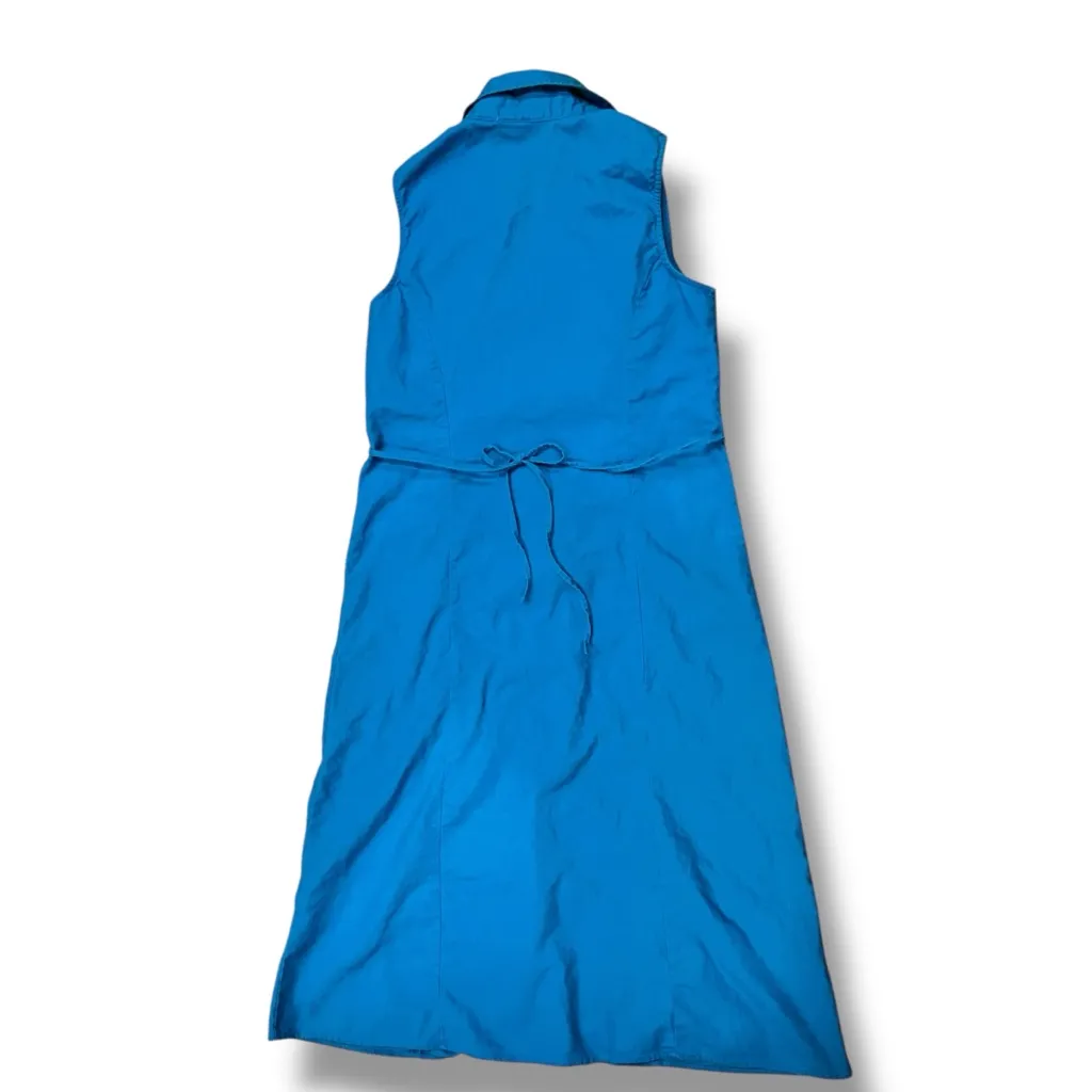 VTG 90s Jackyn Smith Royal Blue Maxi Jumper Overall Dress M Grunge Academia A - Image 2