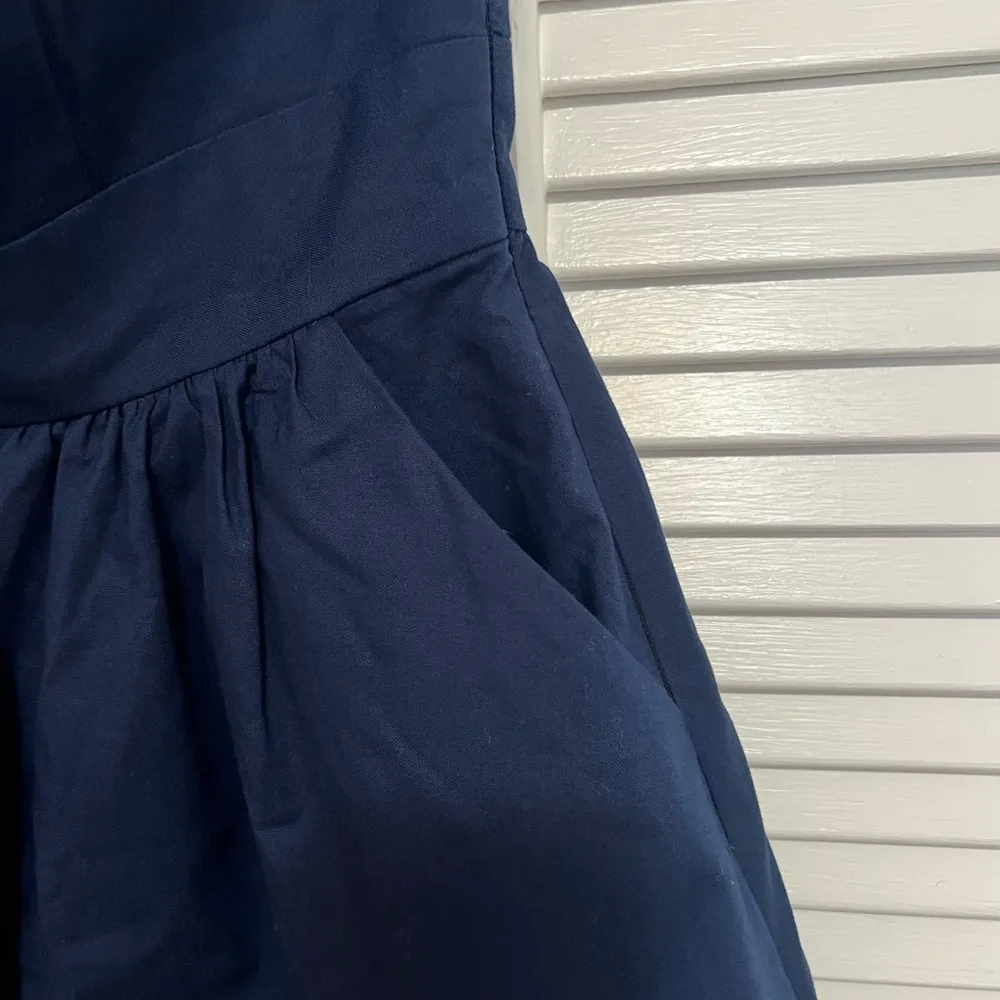 Lauren James heart neckline Navy Blue Strapless Mini Dress - Image 4