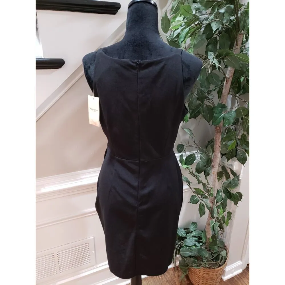 Manydress Womens Black Sphagetti Straps Plunge V Neck Bodycon Dress Size Medium - Image 10