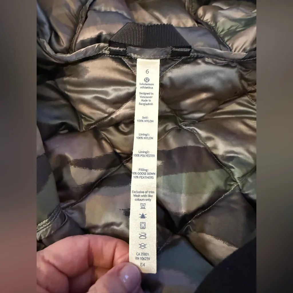 Rare Lululemon Fluffin’ Awesome Jacket Coat Coast Camo Butter Pink Multi Sz 6 - Image 11