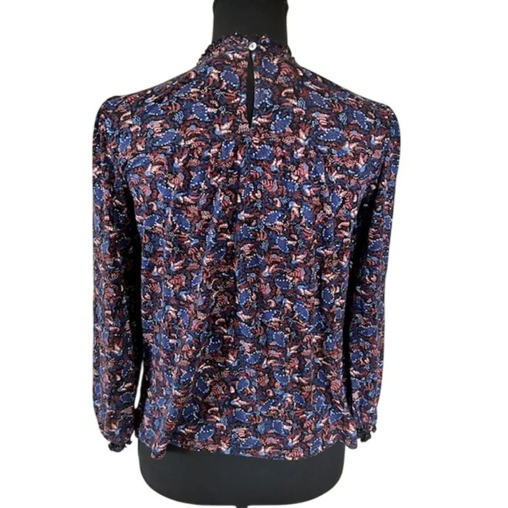 Lucky Brand Floral Boho Blouse, size Large - Image 3