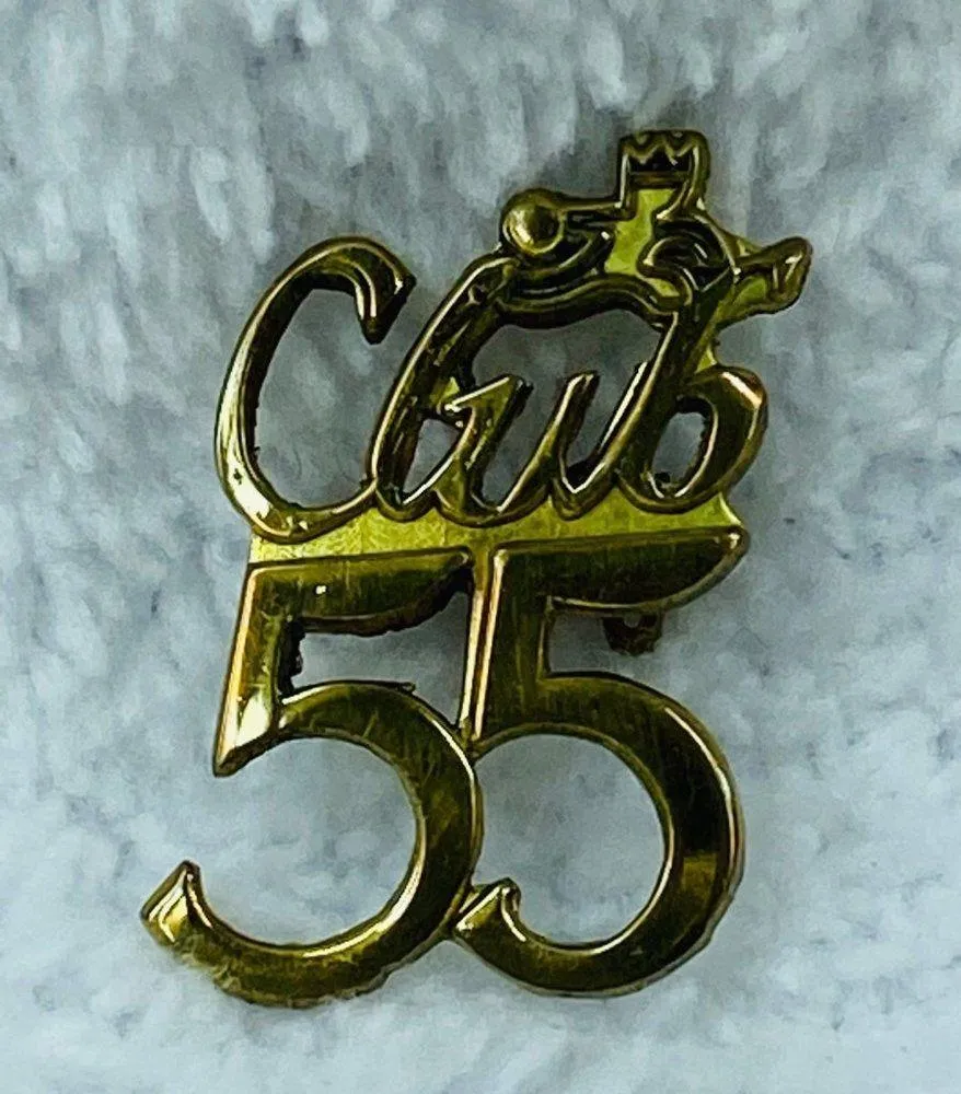 Club 55 Bowler Bowling Jewelry Pin Brooch Label Tie Pin Gold Color Metal - Image 13