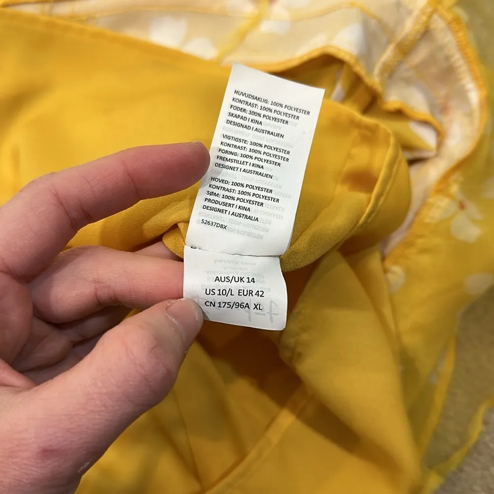 Bardot Abstract Daisy Mini Yellow Floral Ruffle Spring Tiered Dress Women 10 - Image 9