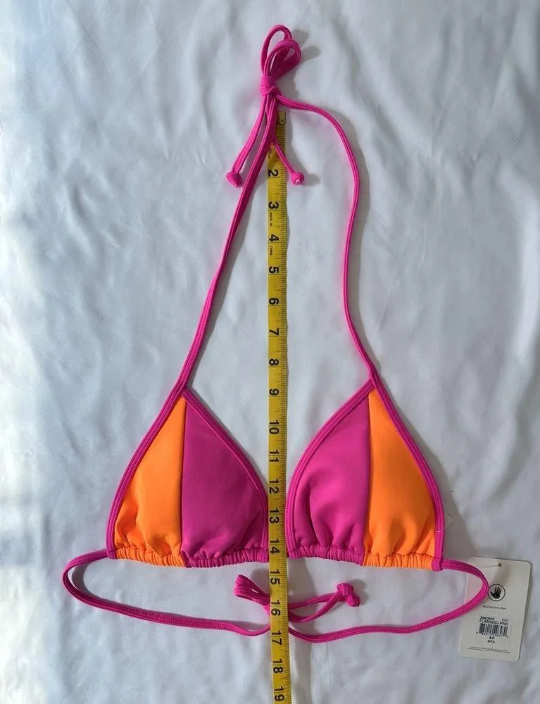 NWT Body Glove Dita Triangle Slider Bikini Top - Flamingo Pink - S - Image 7