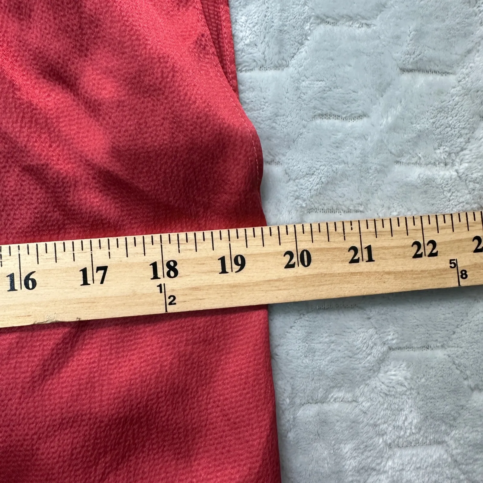 Talbots Women Silk Sleeveless Pintuck Blouse Red Petite 10P Classic Minimalist - Image 6