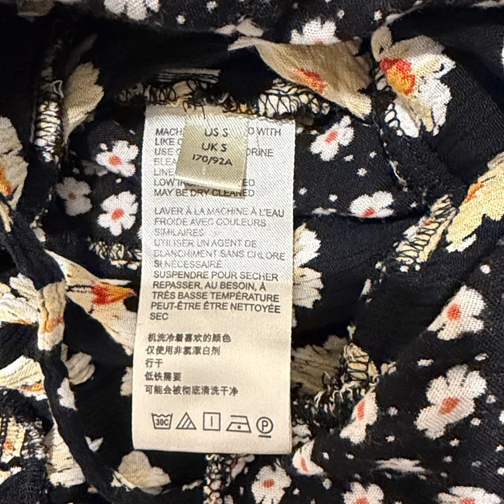 Free People Black and Yellow Floral Tigerlily Maxi Dress - Small - Image 6