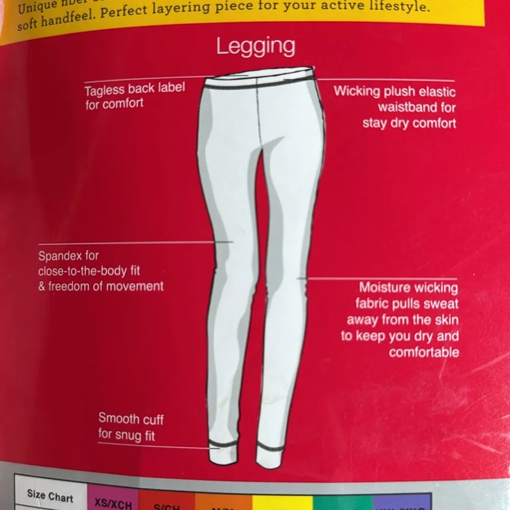 NIP Cuddl Duds ClimateRight Stretch Fleece Base Layer Legging Gray Size Small - Image 7