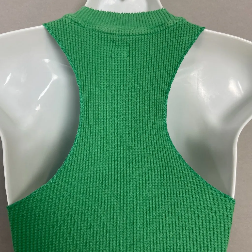 BDG Urban Outfitters Paula Waffle Racerback Tank Top Green Sleeveless Size Small - Image 7