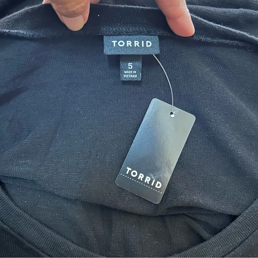 Torrid Drawstring Tie Hem Midi Short Sleeve Scoop Neck Shirt - 5X - Image 4