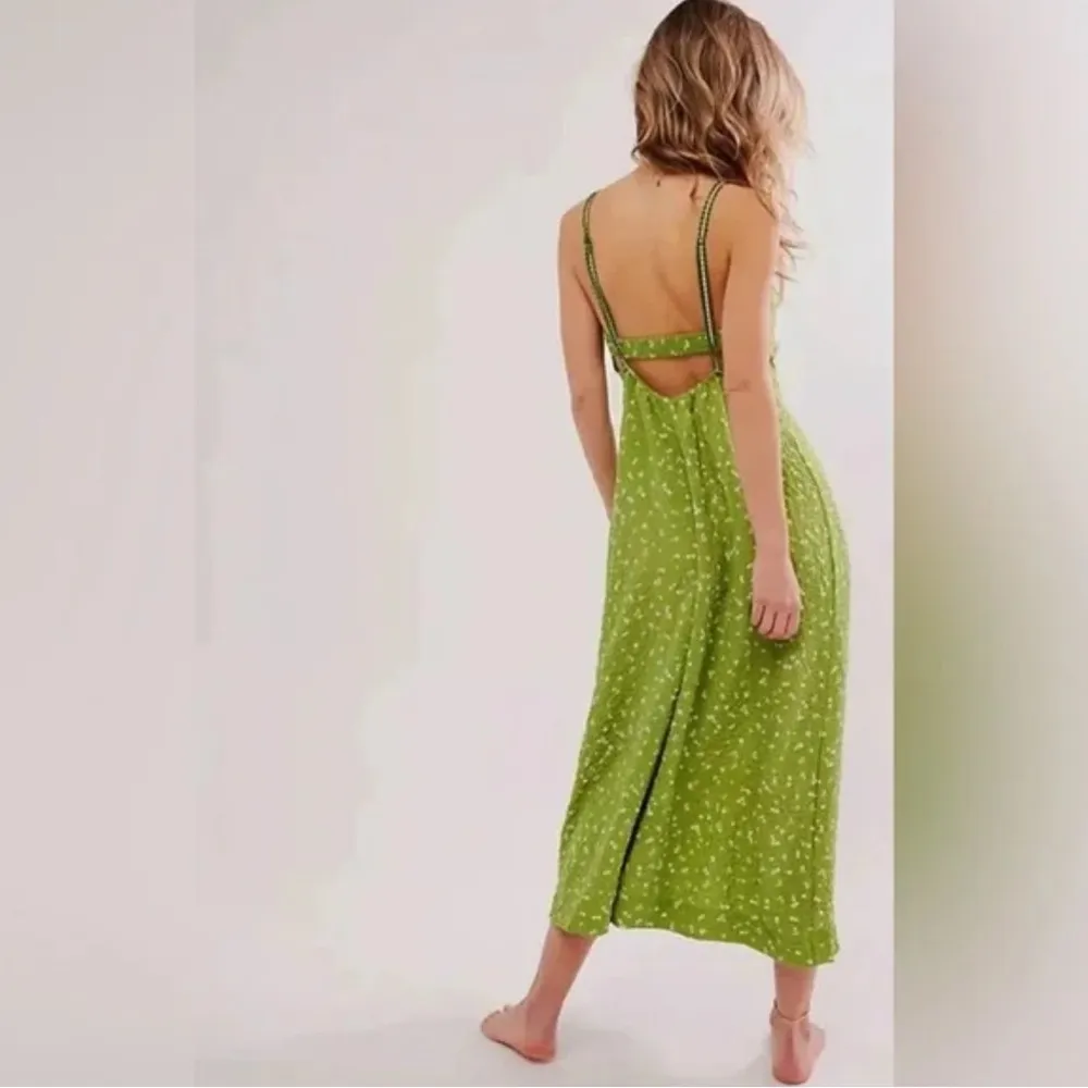Free People Intimately Coming Home Romper Sz Medium New NWT in Avocado Combo - Image 11
