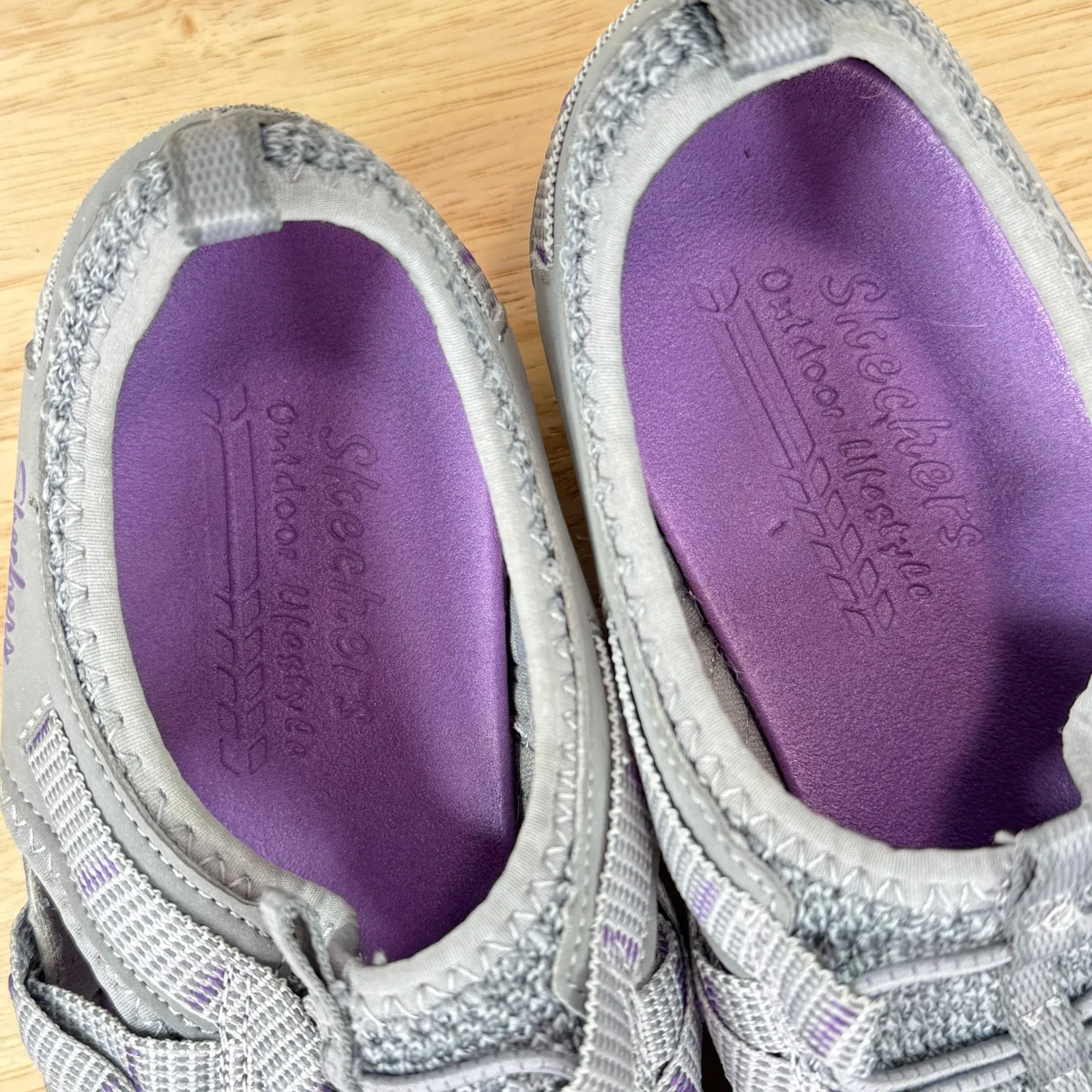 Skechers Relaxed Fit Reggae Fest Slip On Shoes Grey Womens Size 9.5 - Image 10