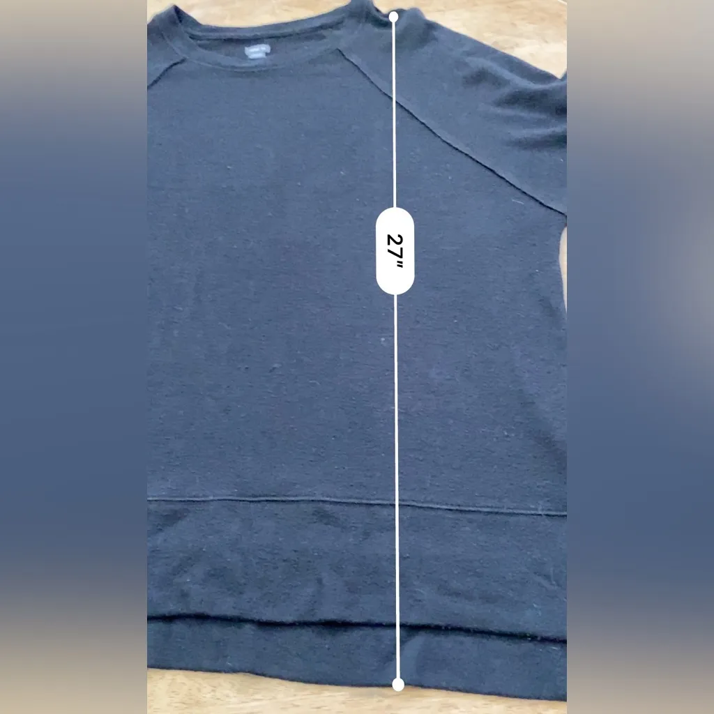 Aerie Women’s Size Medium Oversized Black Crewneck‎ Pullover Sweater - Image 8