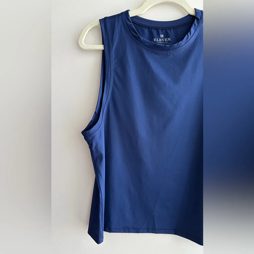 Eleven by Venus Williams Peace Maker Tank, Admiral Navy, Size Medium, NWT Blue - Image 2