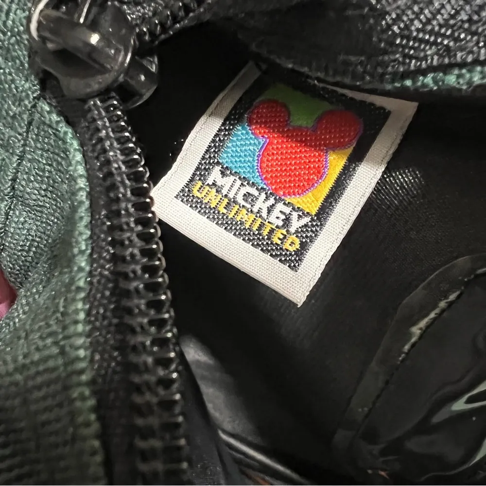 Vintage Disney Mickey Unlimited Mini Backpack Hunter green burgundy navy 90s - Image 3