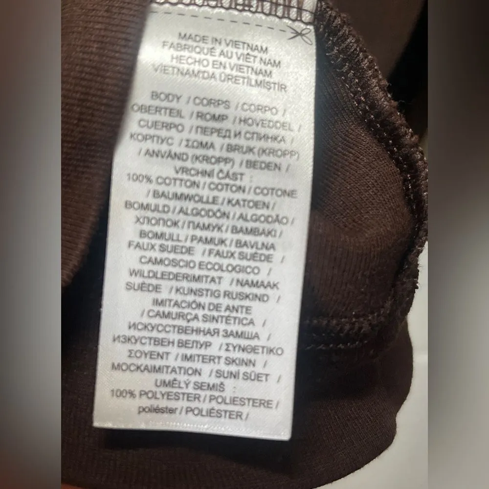 Ralph Lauren Brown Long Sleeve Faux Leather Suede Patch Elbow Shirt Rider Large - Image 2