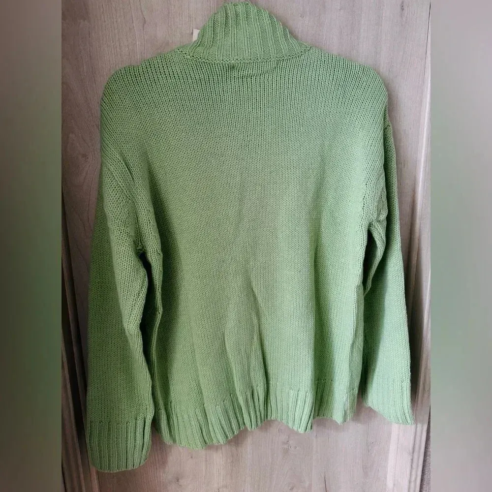 Revolve Sola Turtleneck Stitches & Stripes Green‎ Sweater Size Small - Image 2