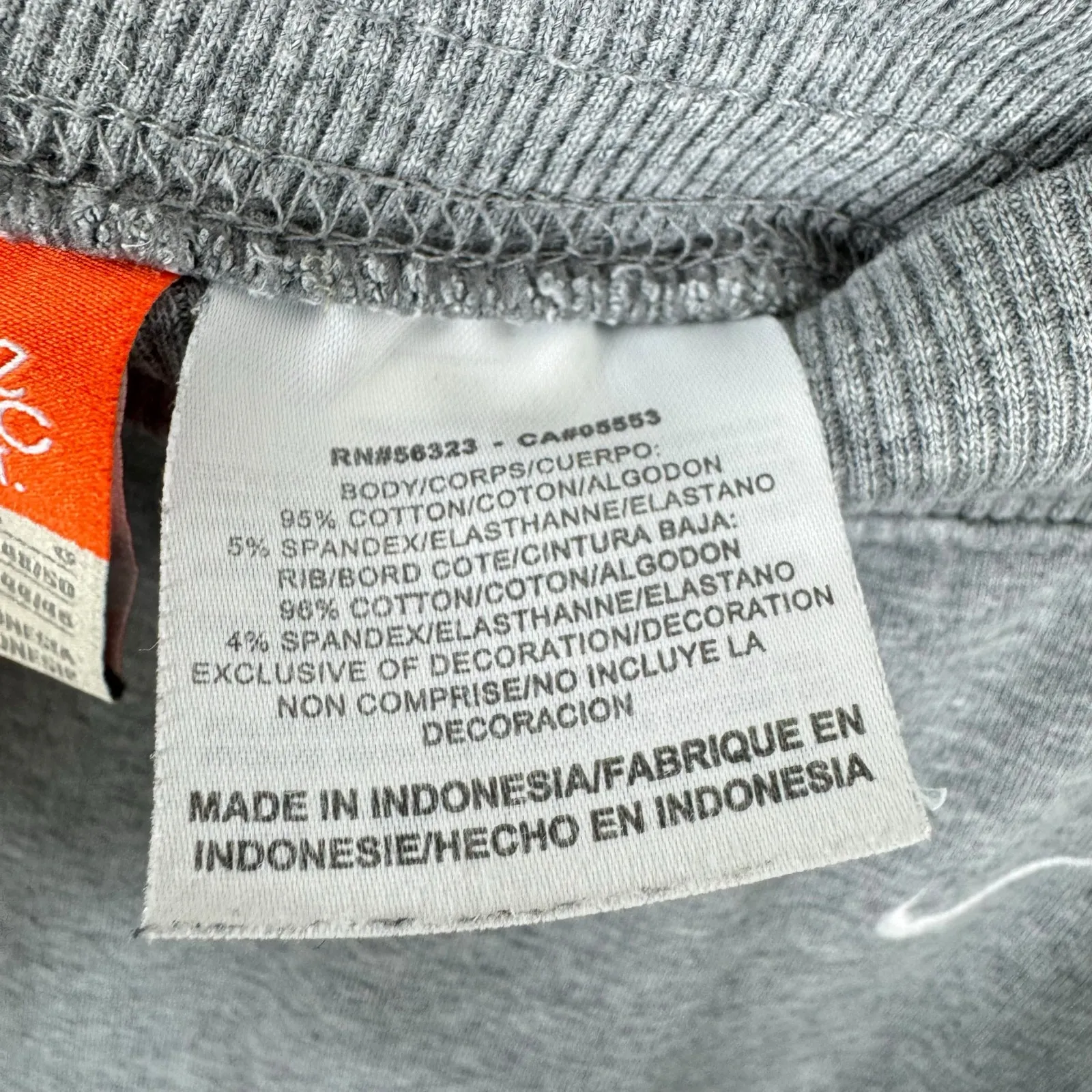 Nike Y2K Cotton Gray Straight Leg Drawstring Lightweight Sweatpants Womens Sz L - Image 6