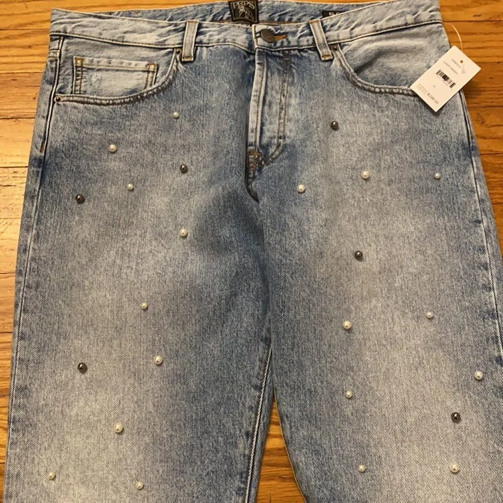 PRPS El Camino Tapered Boyfriend Jeans with Pearl. Size 31 - Image 5